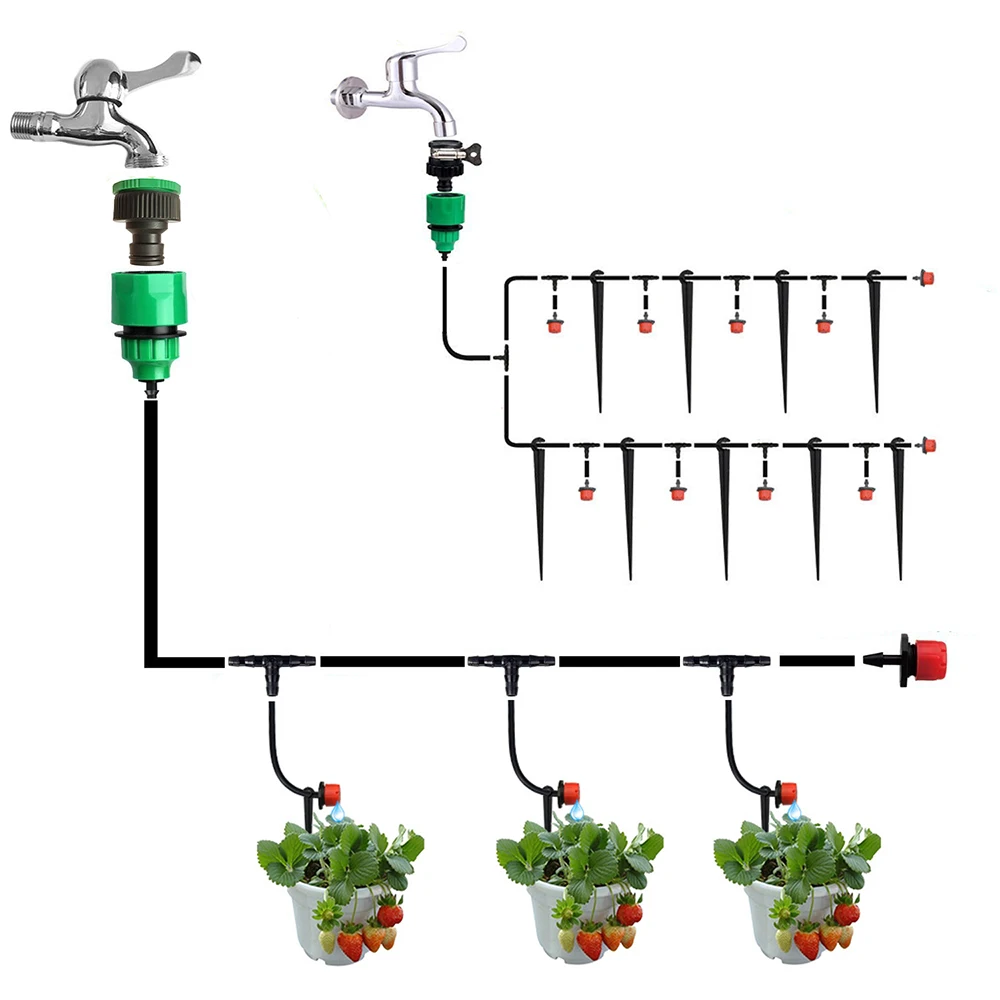 10m Micro Drip Irrigation Kit DIY Patio Plant Watering Kit Garden Irrigation System Kits with Adjustable Drippers
10m Micro Drip Irrigation Kit DIY Patio Plant Watering Kit Garden Irrigation System Kits with Adjustable Drippers
