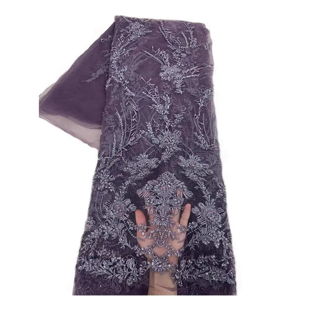 Luxury Lace Embroidered Beaded Fabrics Flower 5 Yards African Material In 100% Polyester Sequins Tulle Lace Dress Mesh For Party
Luxury Lace Embroidered Beaded Fabrics Flower 5 Yards African Material In 100% Polyester Sequins Tulle Lace Dress Mesh For Party
