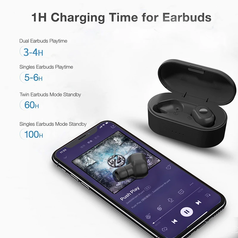 TWS Bluetooth 5 0 наушники беспроводные наушники-вкладыши с шумоподавлением