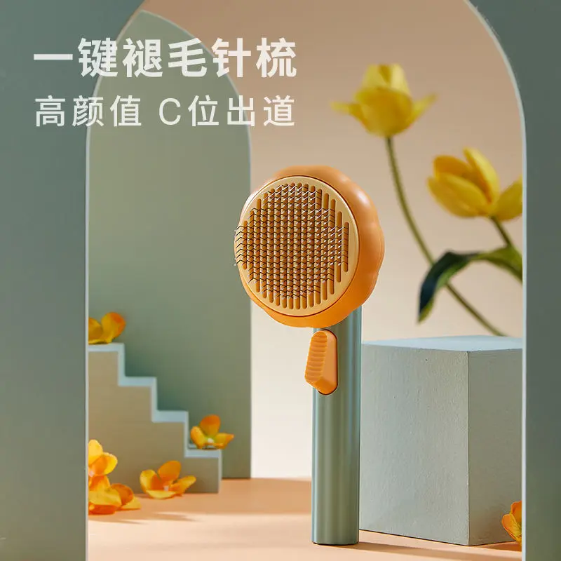 Расческа с кроликом, кошкой, самоочищающаяся щетка для груминга, инструмент для мягкого удаления спутанных волос, расческа для домашних жив... 
Расческа с кроликом, кошкой, самоочищающаяся щетка для груминга, инструмент для мягкого удаления спутанных волос, расческа для домашних жив...