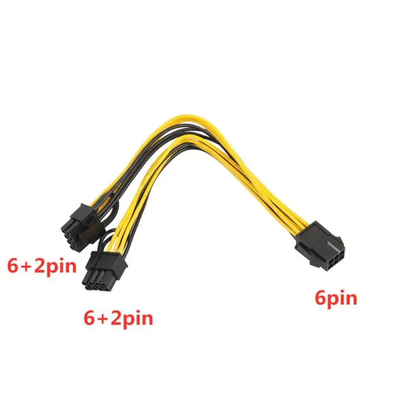 20cm Copper Core 6 Pin PCI-Express To Dual PCIE 8 (6+2) Pin Power Cable Motherboard Graphics Card PCI-E GPU Power Patch Cable
20cm Copper Core 6 Pin PCI-Express To Dual PCIE 8 (6+2) Pin Power Cable Motherboard Graphics Card PCI-E GPU Power Patch Cable