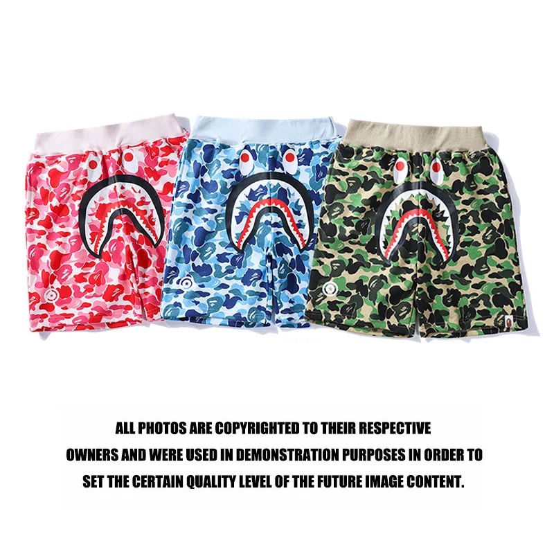 BAPE Shorts Classic Design Shark Head Casual Shorts Camouflage Pink Blue Green Men's and Women's Beach Pants
BAPE Shorts Classic Design Shark Head Casual Shorts Camouflage Pink Blue Green Men's and Women's Beach Pants