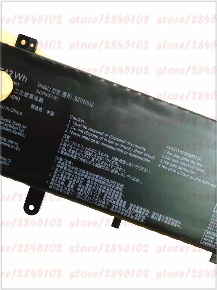 GYIYGY B31N1632 42WH Аккумулятор для ноутбука Asus Zenbook UX310UA UX310UQ UX410UA дляvivobook 14 X405U X405UA S4000 S4000U