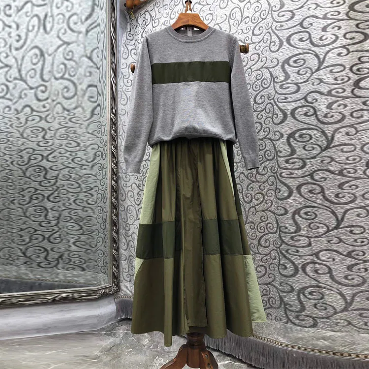 Women Skirt Suit 2021 Autumn Winter Fashion Collage Pullover Knitting Sweater Elastic Waist Skirt Set Female New
Women Skirt Suit 2021 Autumn Winter Fashion Collage Pullover Knitting Sweater Elastic Waist Skirt Set Female New