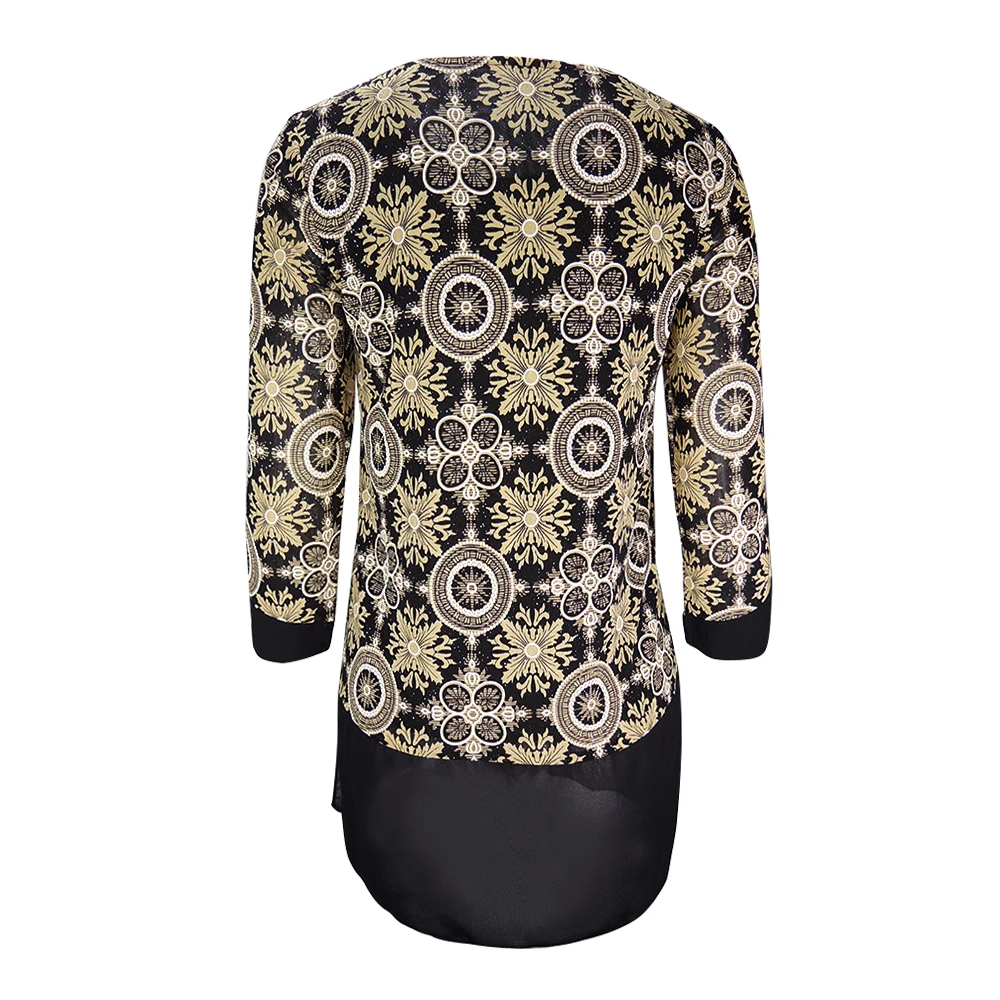 Yitonglian Women's Classic Print Patchwork 3/4 Sleeve Tunic Blouse Casual Plus Size Tops H253
Yitonglian Women's Classic Print Patchwork 3/4 Sleeve Tunic Blouse Casual Plus Size Tops H253