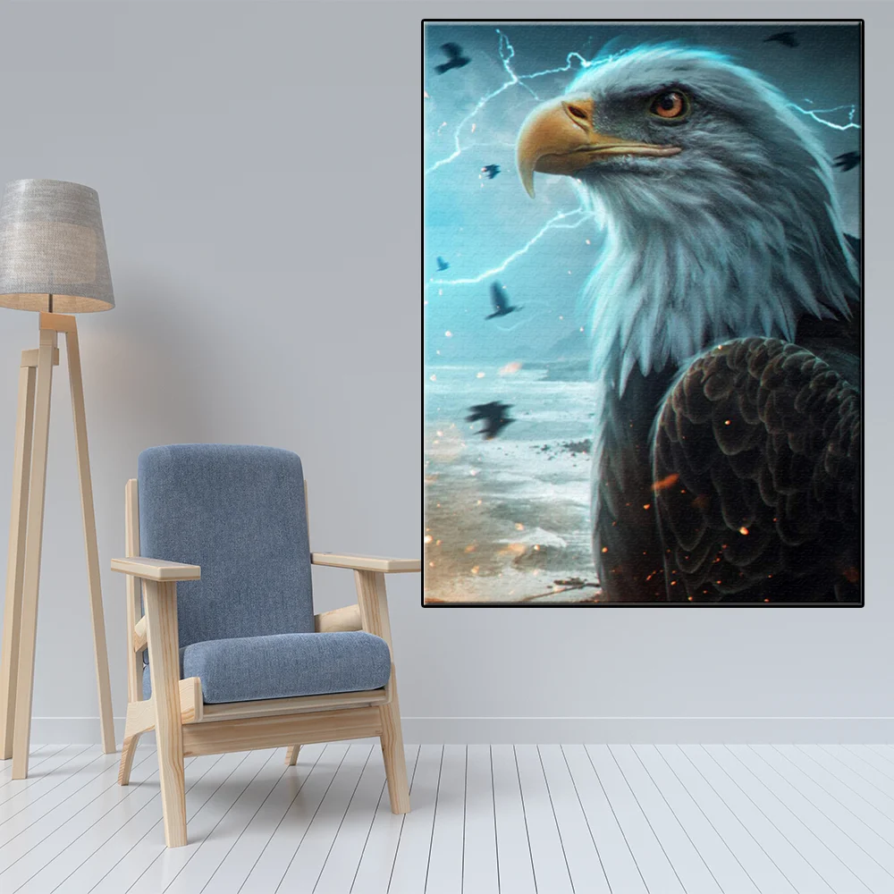 5D DIY Diamond Painting Eagle With Lightning Full Square/Round Diamond Embroidery Animal Rhinestone Picture Home Decor Gift
5D DIY Diamond Painting Eagle With Lightning Full Square/Round Diamond Embroidery Animal Rhinestone Picture Home Decor Gift