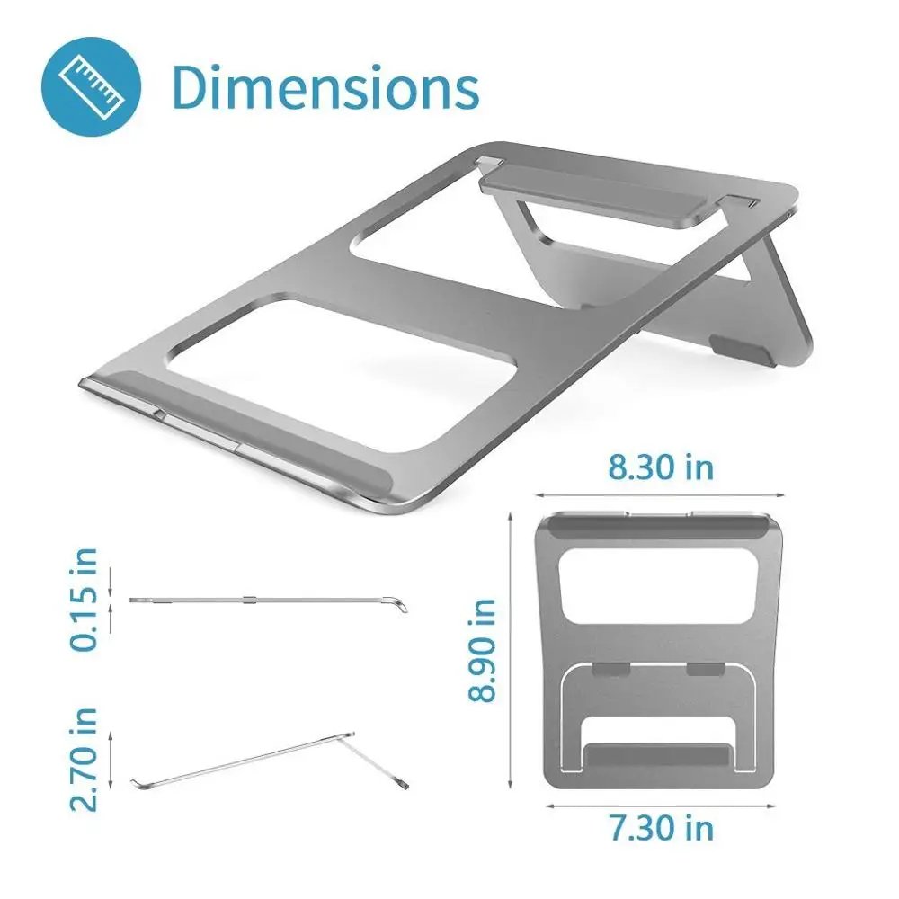 Складная подставка для ноутбука Алюминиевый Регулируемый Настольный держатель
