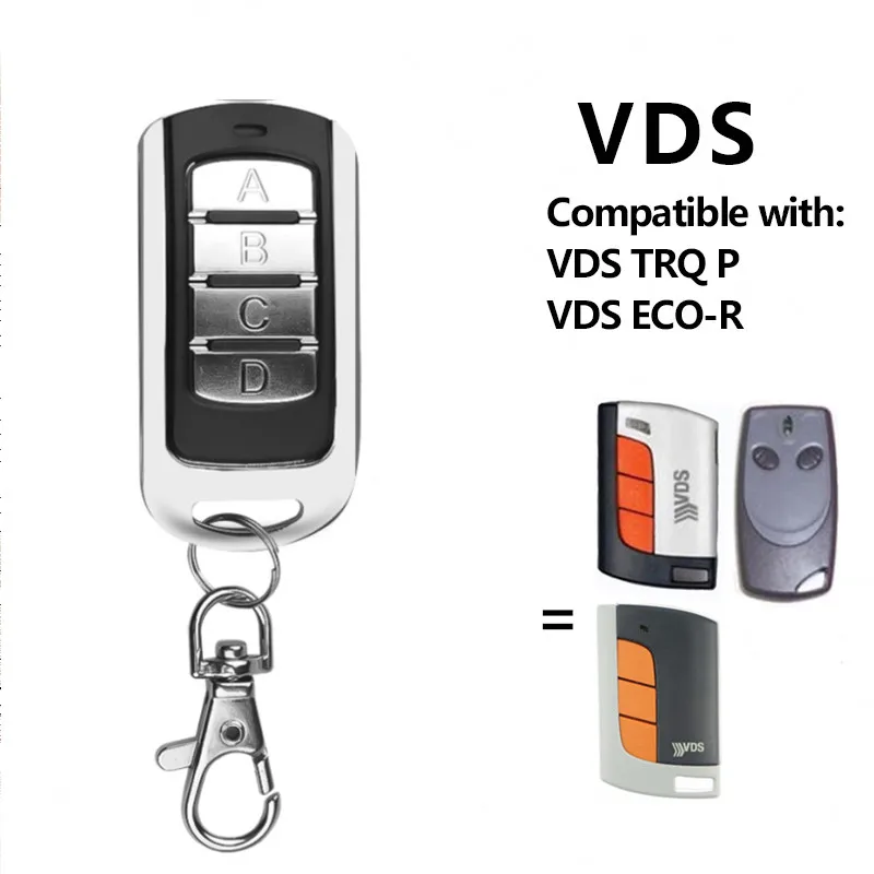 

VDS Garage Gate Door Remote Control 433MHz VDS TRQ P,ECO-R Transmitter 433.92MHz Rolling Code Garage Command Opener