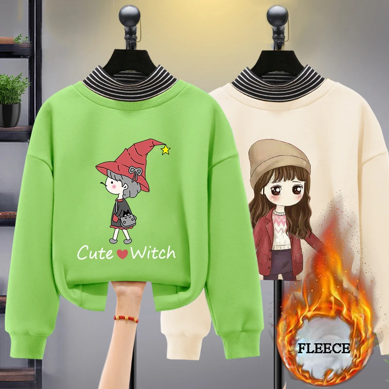Girls Sweatshirt Winter Thicken Fleece Turtleneck Casual Warm Kids Clothes Green Cute Children Sports Pullover Student Outerwear
Girls Sweatshirt Winter Thicken Fleece Turtleneck Casual Warm Kids Clothes Green Cute Children Sports Pullover Student Outerwear
