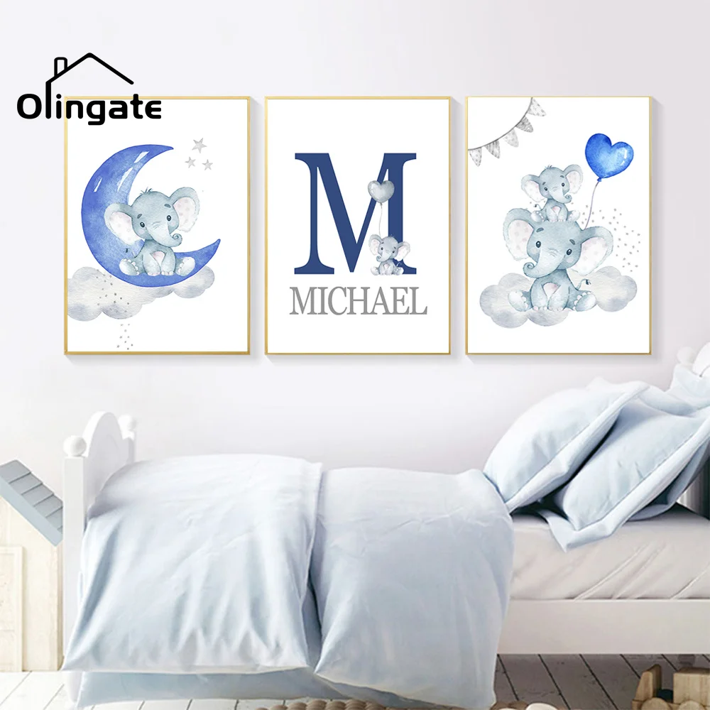Custom Poster Nursery Elephant Animal Prints Blue Moon Baby Personalized Canvas Painting One Piece Wall Art Home Living Room Dec
Custom Poster Nursery Elephant Animal Prints Blue Moon Baby Personalized Canvas Painting One Piece Wall Art Home Living Room Dec