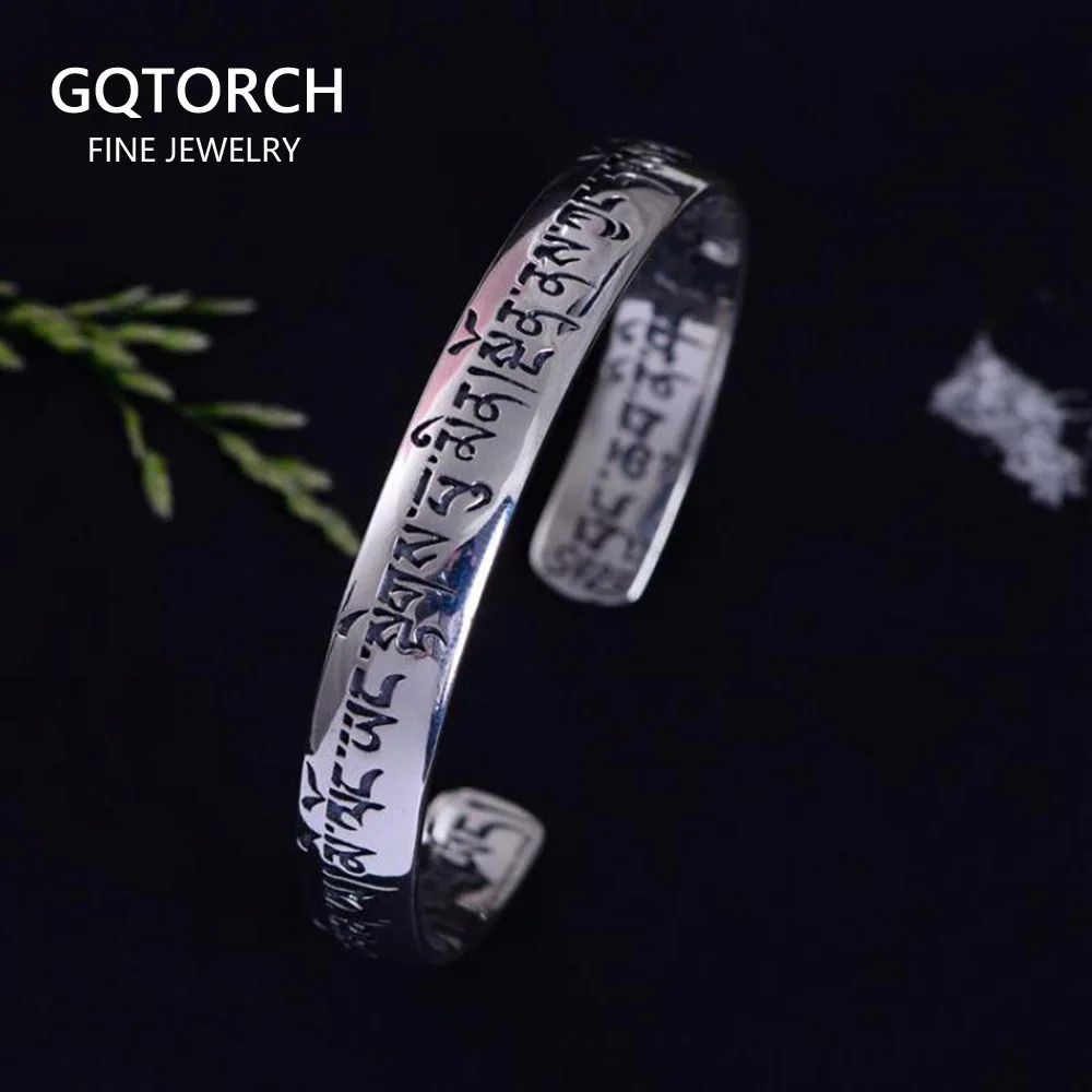 925 Sterling Silver Bangles For Men And Women Simple Smooth Sanskrit Six Words Engraved Buddhist Prayer Jewelry Cuff Bracelets
925 Sterling Silver Bangles For Men And Women Simple Smooth Sanskrit Six Words Engraved Buddhist Prayer Jewelry Cuff Bracelets