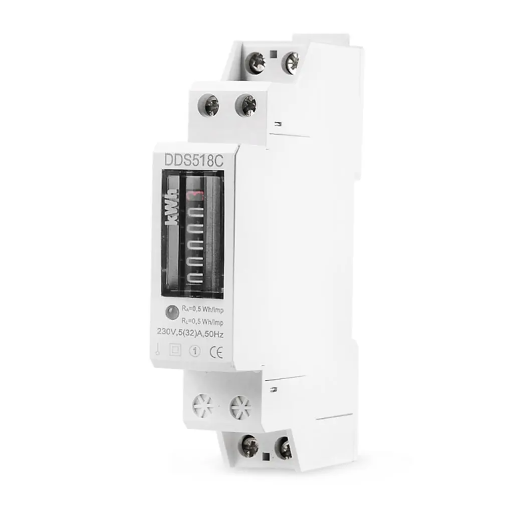 Household Rail Single Phase Digital Display Electricity Power Consumption Wattmeter Energy Meter Watt KWh 5-32A 220V AC 50Hz
Household Rail Single Phase Digital Display Electricity Power Consumption Wattmeter Energy Meter Watt KWh 5-32A 220V AC 50Hz
