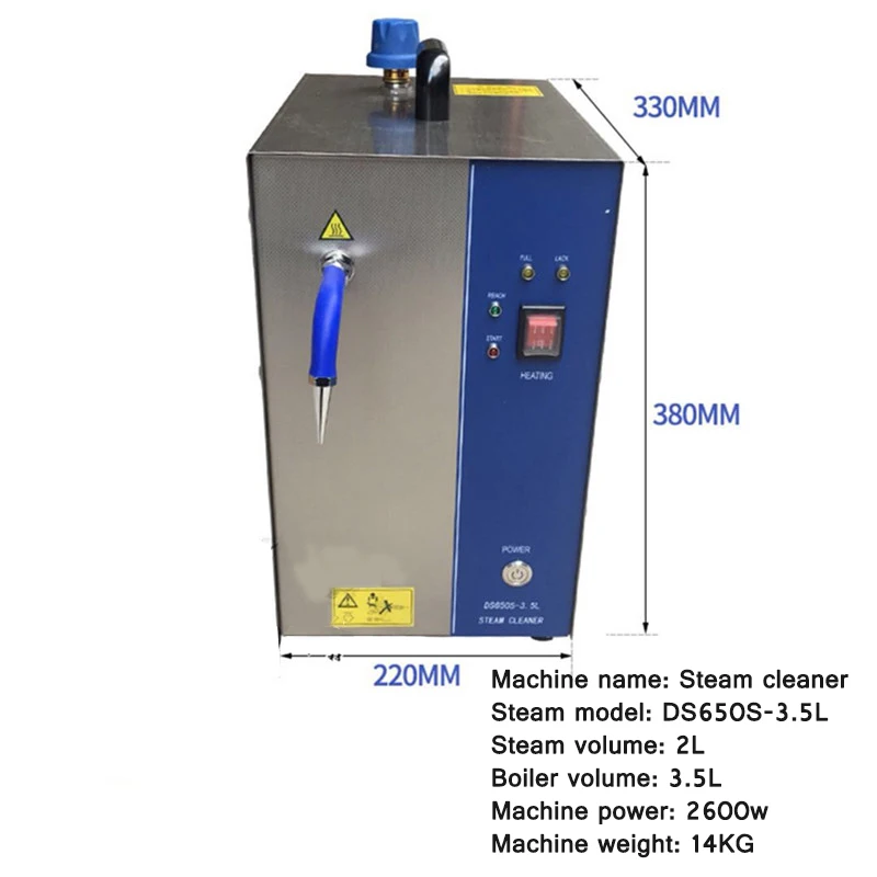 High-Temperature Steam Cleaning Machine HDS400S-3.5L Stainless Steel Jet Jewelry Cleaning Machine High-Power Steam Cleaner 220V
High-Temperature Steam Cleaning Machine HDS400S-3.5L Stainless Steel Jet Jewelry Cleaning Machine High-Power Steam Cleaner 220V