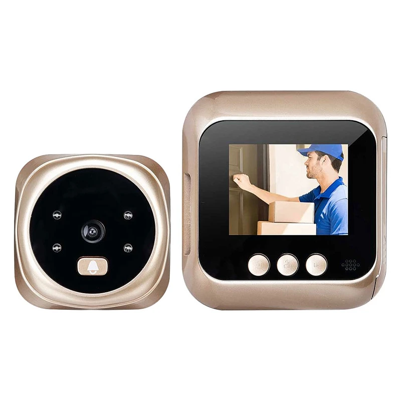 Doorbell Camera 1080P Home Smart Doorbell Security Door Peephole Camera With 2.4-Inch High-Definition Screen Display
Doorbell Camera 1080P Home Smart Doorbell Security Door Peephole Camera With 2.4-Inch High-Definition Screen Display