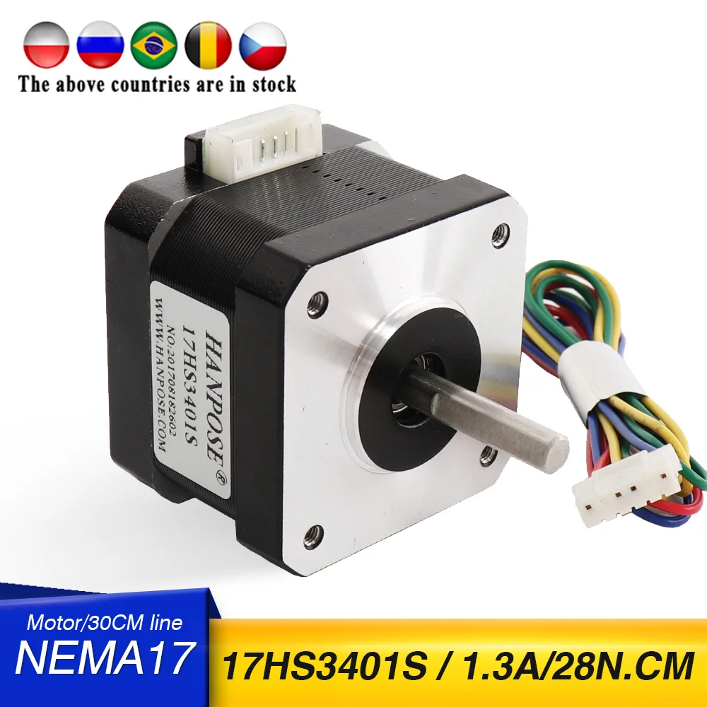 17HS3401S 4-lead CNC for 3D printer Nema17 Stepper Motor 42 motor 42x34 mm motor 42BYGH
17HS3401S 4-lead CNC for 3D printer Nema17 Stepper Motor 42 motor 42x34 mm motor 42BYGH