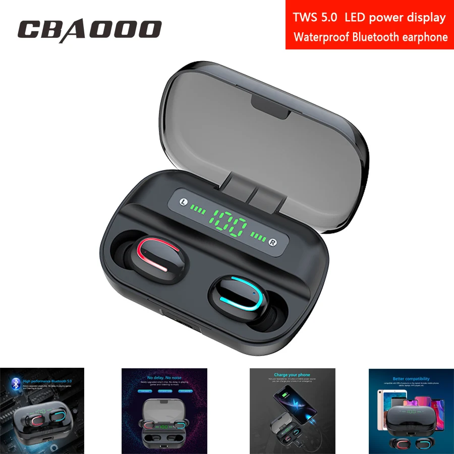 Беспроводные стереонаушники CBAOOO Q82 Bluetooth V5.0 спортивные беспроводные наушники
