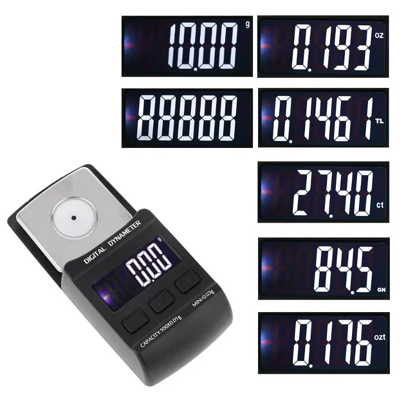 Audio Turntable LP Stylus Tracking Force Gauge Scale 100g/0.01g Multifunction Digital Dynamometer Scales for LP/Jewelry/old | Инструменты