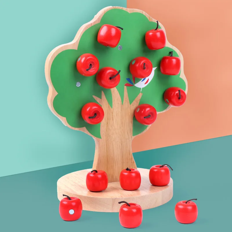 Kids Wooden Puzzle Magnetic Apple Tree Children Interactive Game Toys Wood Fruit Educational Mathematics Toys
Kids Wooden Puzzle Magnetic Apple Tree Children Interactive Game Toys Wood Fruit Educational Mathematics Toys