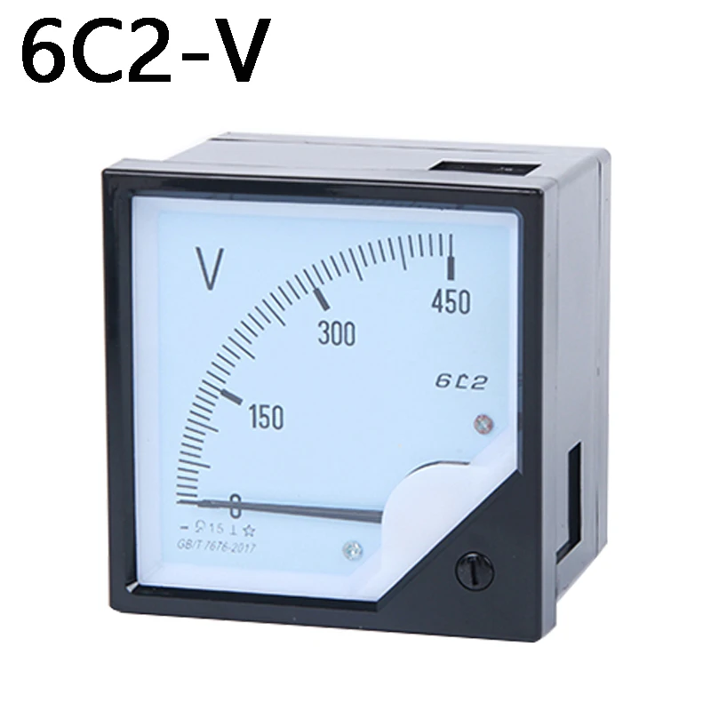 6C2 DC Volt Meter 5V 10V 15V 30V 75V 100V 150V 300V 500V 750V 1000V Panel Analog Voltmeter Voltage Meter Electric Meters 80*80mm
6C2 DC Volt Meter 5V 10V 15V 30V 75V 100V 150V 300V 500V 750V 1000V Panel Analog Voltmeter Voltage Meter Electric Meters 80*80mm