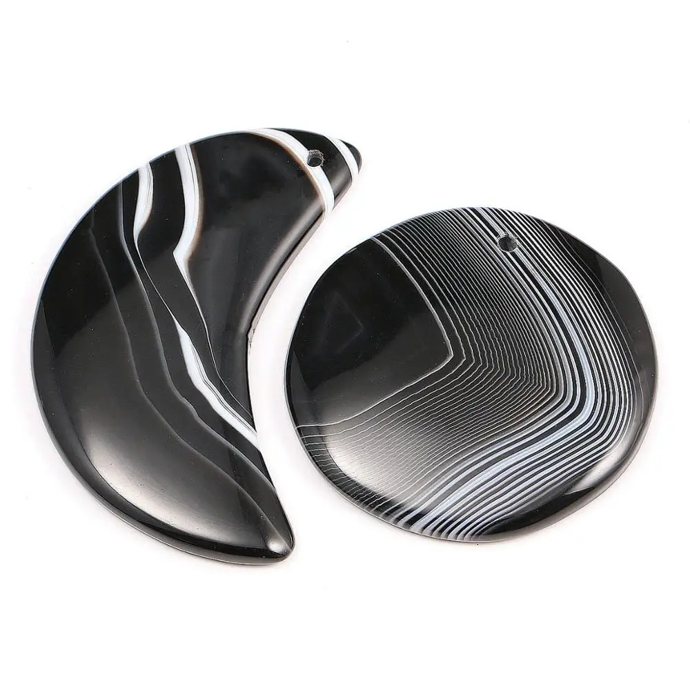 5Pcs/lot Natural Stone Pendants Moon Shape Stripe Agates Crystal for Trendy Jewelry DIY Necklace Making Gift
5Pcs/lot Natural Stone Pendants Moon Shape Stripe Agates Crystal for Trendy Jewelry DIY Necklace Making Gift