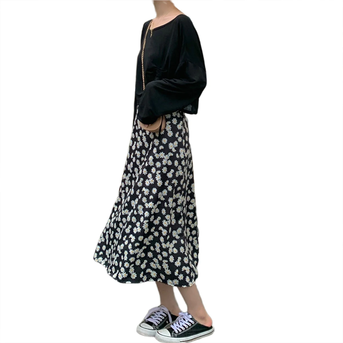 Женский винтажный сарафан миди винтажная шифоновая юбка с высокой талией и