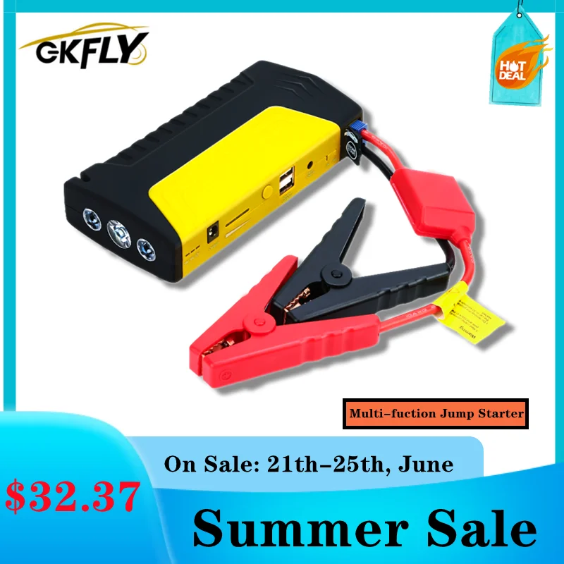 GKFLY Starting Device 12V 600A Car Jump Starter Power Bank Quick Starting Car Charger Booster Jumper Cables Auto Start Battery
GKFLY Starting Device 12V 600A Car Jump Starter Power Bank Quick Starting Car Charger Booster Jumper Cables Auto Start Battery
