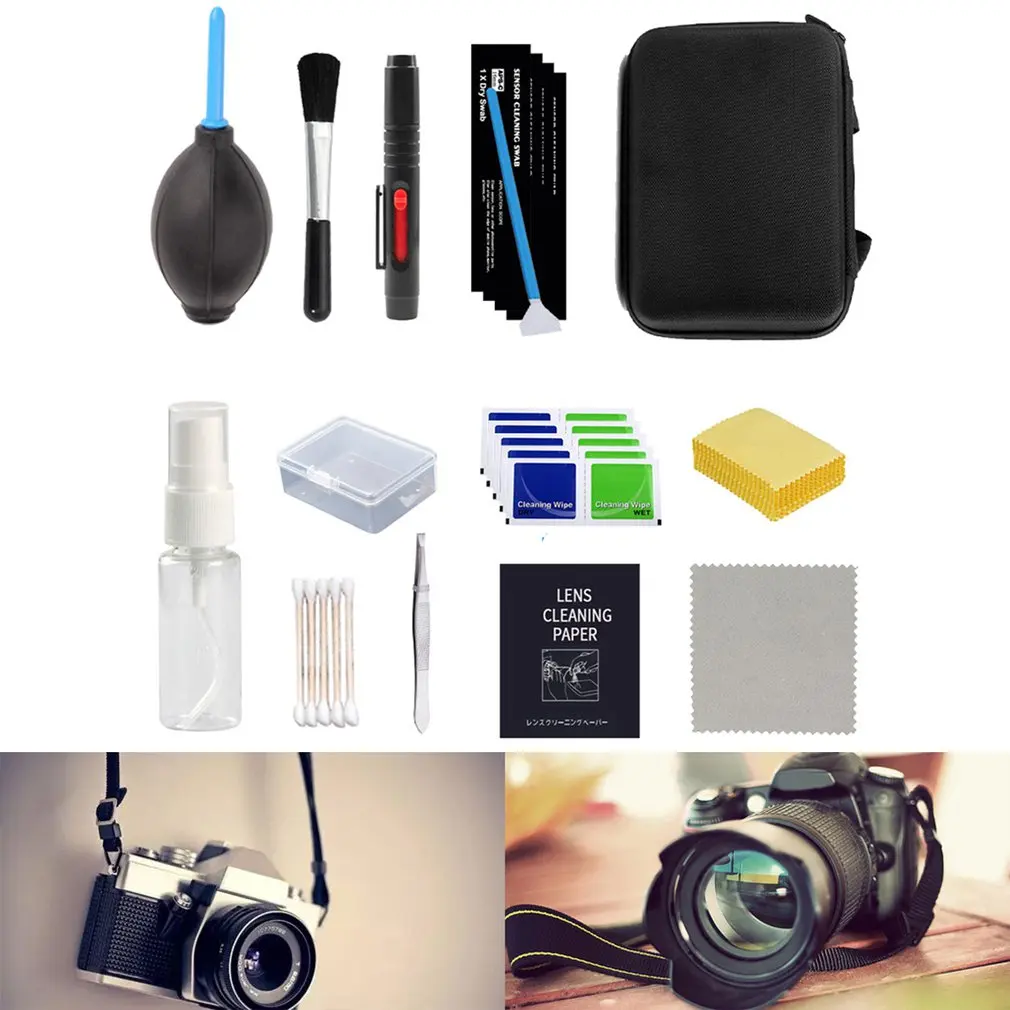 29pcs Camera Cleaner Kit DSLR Lens Digital Camera Sensor Cleaning Kit for Sony Fujifilm Nikon Canon SLR DV Cameras Clean Set
29pcs Camera Cleaner Kit DSLR Lens Digital Camera Sensor Cleaning Kit for Sony Fujifilm Nikon Canon SLR DV Cameras Clean Set