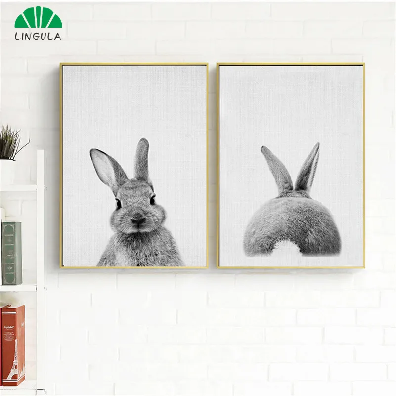 Nordic Rabbit Poster Black White Wall Art Canvas Painting Bunny Wall Pictures for Living Room Home Decoration Maison Cuadros
Nordic Rabbit Poster Black White Wall Art Canvas Painting Bunny Wall Pictures for Living Room Home Decoration Maison Cuadros