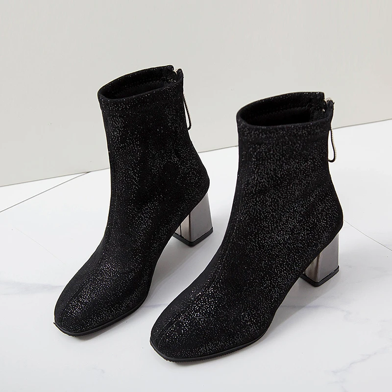 Женские однотонные ботинки на молнии на высоком каблуке для весны и осени, Модная Современная обувь для отдыха с квадратным носком и молние...
Женские однотонные ботинки на молнии на высоком каблуке для весны и осени, Модная Современная обувь для отдыха с квадратным носком и молние...