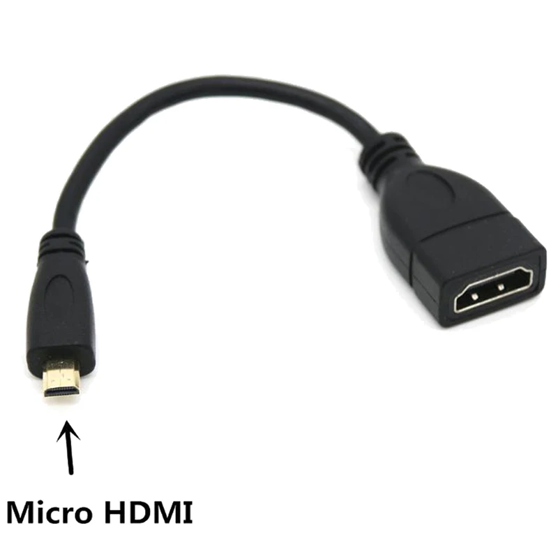 Micro HDMI Male Type D to HDMI Female Adapter Cable Convertor 1080P
Micro HDMI Male Type D to HDMI Female Adapter Cable Convertor 1080P