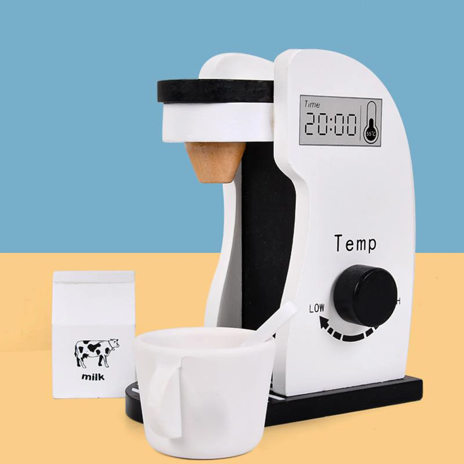 Play Kitchen Accessories, Wood Coffee Maker Set, Upgraded Toys
Play Kitchen Accessories, Wood Coffee Maker Set, Upgraded Toys