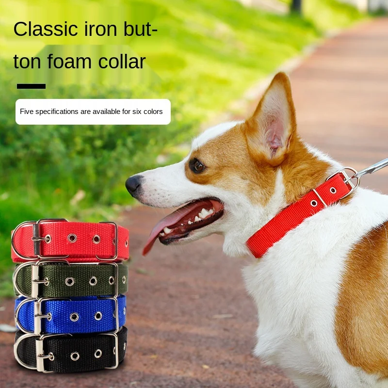 Adjustable Nylon Pet Dog Collar for Small Large Dogs Durable Puppy Big Dog Collars Pitbull Pug Products for Pets Honden Halsband
Adjustable Nylon Pet Dog Collar for Small Large Dogs Durable Puppy Big Dog Collars Pitbull Pug Products for Pets Honden Halsband