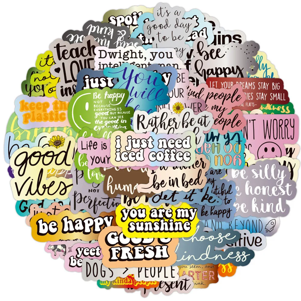 10/30/50pcs Colorful Motivational Phrases Stickers Aesthetic DIY Scrapbooking Phone Laptop Waterproof Decal Sticker for Kids
10/30/50pcs Colorful Motivational Phrases Stickers Aesthetic DIY Scrapbooking Phone Laptop Waterproof Decal Sticker for Kids