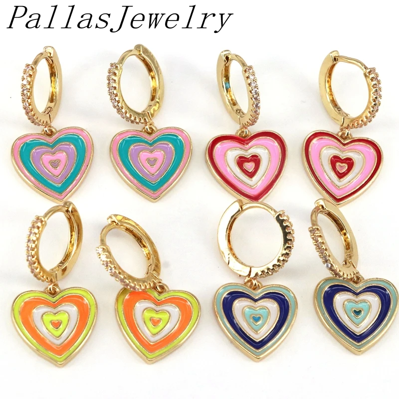 5 Pairs,Colorful Enamel Heart Shape Drop Dangle Earrings Gold Filled Enamel Charm Earrings For Women Fashion Vintage Jewelry
5 Pairs,Colorful Enamel Heart Shape Drop Dangle Earrings Gold Filled Enamel Charm Earrings For Women Fashion Vintage Jewelry