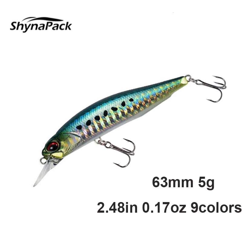 1pc Minnow 63mm 5g Fishing Lures Professional Artificial for Trout, Black Bass, Perch Leurre Anglers Lure Wobblers
1pc Minnow 63mm 5g Fishing Lures Professional Artificial for Trout, Black Bass, Perch Leurre Anglers Lure Wobblers