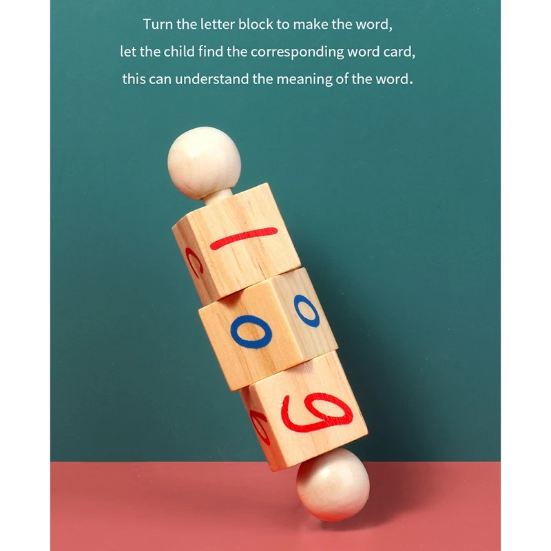 Monterssori Language Toys Words Spelling Toy Alphabet Square Block English Spell Cards with Rotating Building Blocks
Monterssori Language Toys Words Spelling Toy Alphabet Square Block English Spell Cards with Rotating Building Blocks