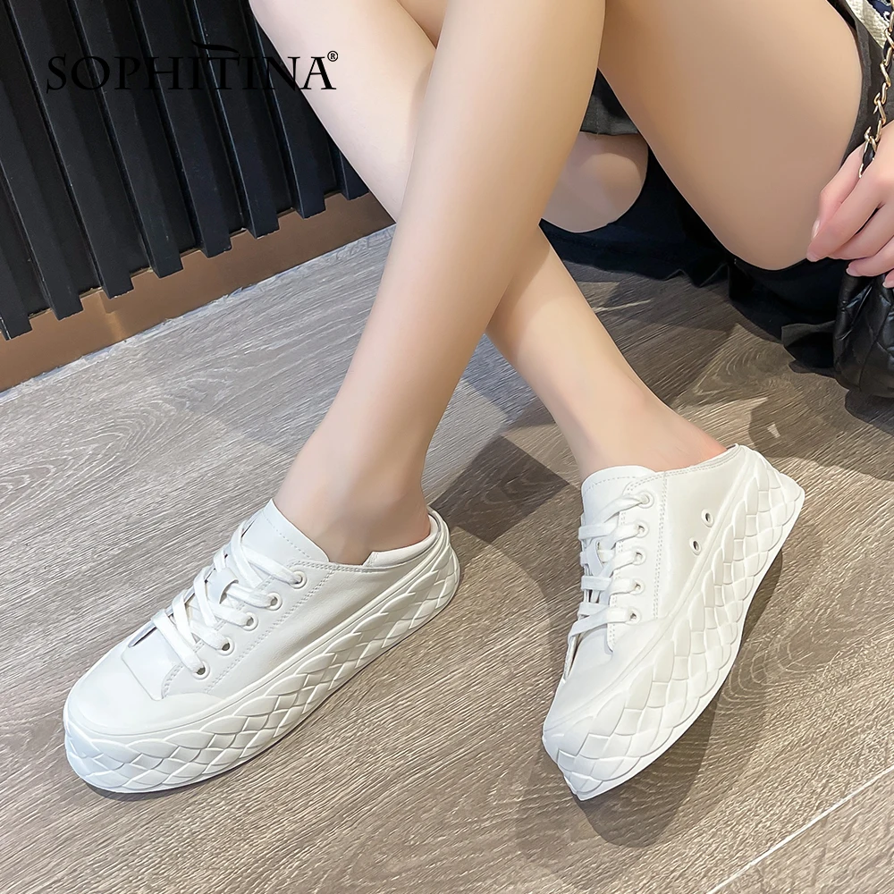SOPHITINA Women Casual Shoes New Comfort Flat Platform Cow Leather Shoes Lace-Up Two Wear Style Sports Fashion Lady Flats WO77
SOPHITINA Women Casual Shoes New Comfort Flat Platform Cow Leather Shoes Lace-Up Two Wear Style Sports Fashion Lady Flats WO77