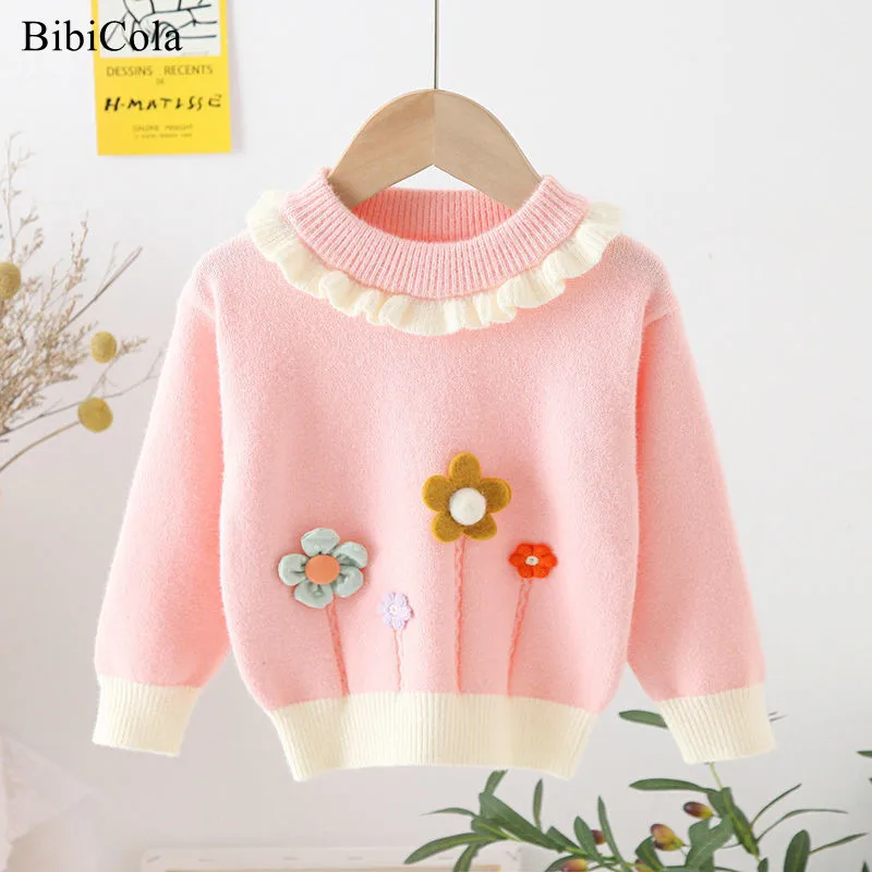 Toddler Girl Sweater Cute Ruffled Crew Neck Tops Fleece Warm Winter Clothes Baby Children Outfits Knitted Flowers Girls Sweater
Toddler Girl Sweater Cute Ruffled Crew Neck Tops Fleece Warm Winter Clothes Baby Children Outfits Knitted Flowers Girls Sweater