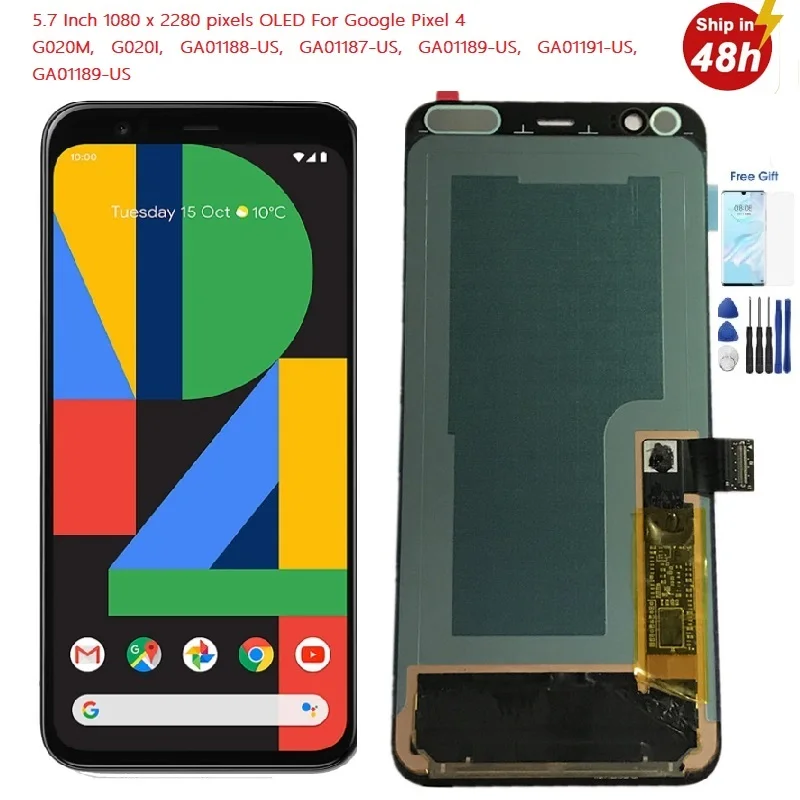 5.7 Inch Lcd for Google Pixel 4 Lcd G020M Display Touch Screen Digitizer Assembly Replacement LCD for Google Pixel4 Display Lcd
5.7 Inch Lcd for Google Pixel 4 Lcd G020M Display Touch Screen Digitizer Assembly Replacement LCD for Google Pixel4 Display Lcd