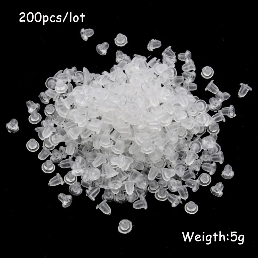 200pcs/lot Rubber Silicone Earring Clasp Transparent Ear Nut Plugging Earrings Backs Hooks DIY Jewelry Findings Accessories
200pcs/lot Rubber Silicone Earring Clasp Transparent Ear Nut Plugging Earrings Backs Hooks DIY Jewelry Findings Accessories