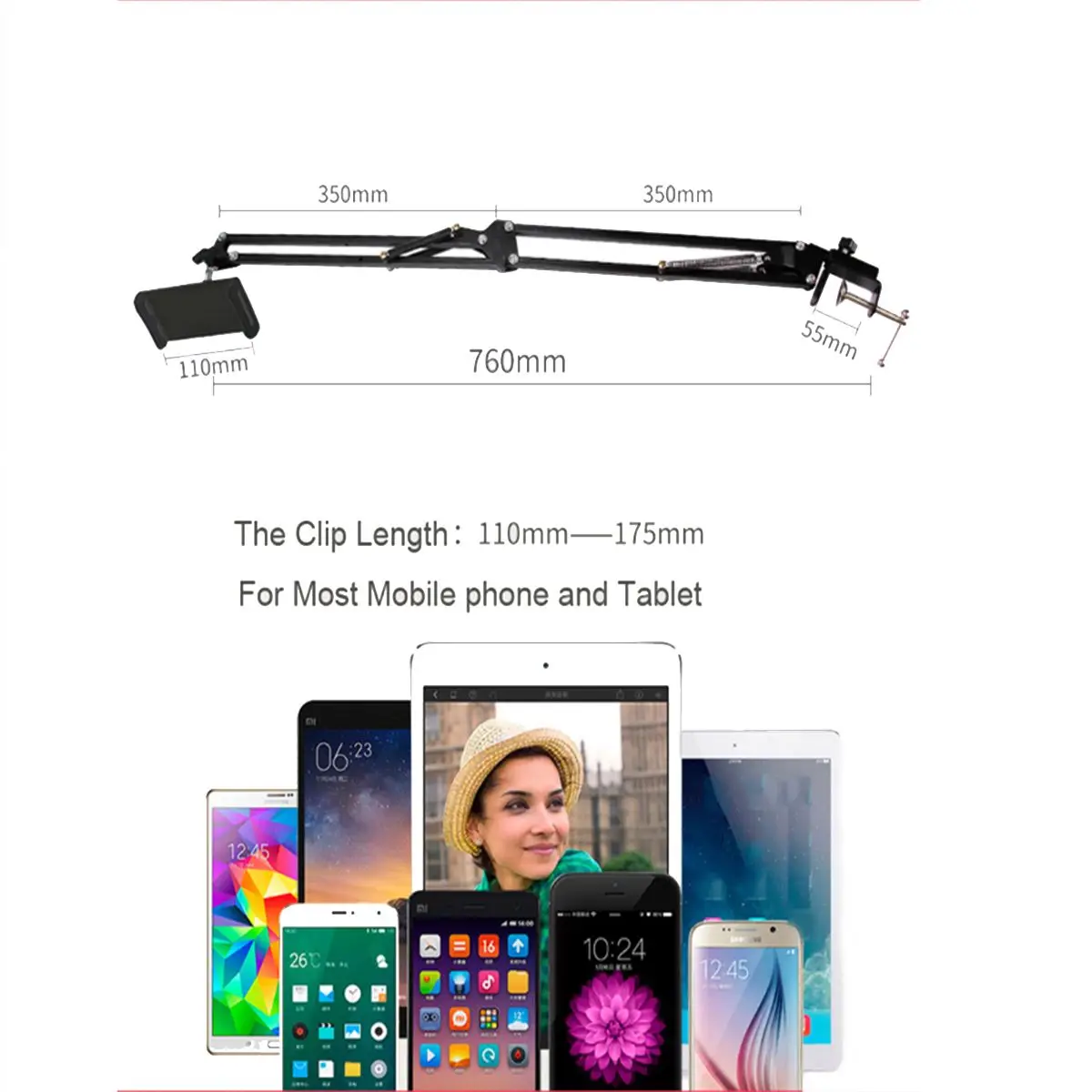 Universal Lazy Mobile Phone Holder Arm Flexible Stand Holder Clip Bedroom Bed Desk Table For ipad For Laptop Bracket Phone Stand
Universal Lazy Mobile Phone Holder Arm Flexible Stand Holder Clip Bedroom Bed Desk Table For ipad For Laptop Bracket Phone Stand