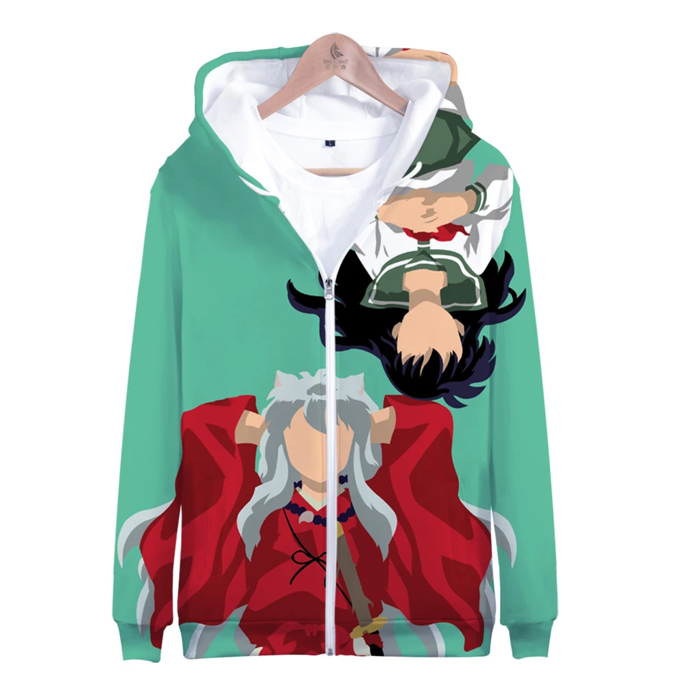 Толстовка на молнии Inuyasha 3D популярная новинка модный принт аниме популярные