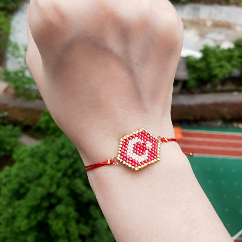 FAIRYWOO Turkish Flag Bracelet Miyuki Bead Bracelets Lucky Jewelry Red Rope Adjustable Bangles Friends Charm Bracelets For Women
FAIRYWOO Turkish Flag Bracelet Miyuki Bead Bracelets Lucky Jewelry Red Rope Adjustable Bangles Friends Charm Bracelets For Women