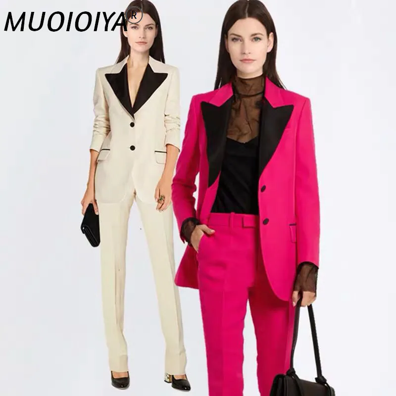Pants Suits Women Runway Designer High Quality Two Piece Set Ladies Office Wear Formal Business Work Slim Blazer+Pants Pantsuits
Pants Suits Women Runway Designer High Quality Two Piece Set Ladies Office Wear Formal Business Work Slim Blazer+Pants Pantsuits