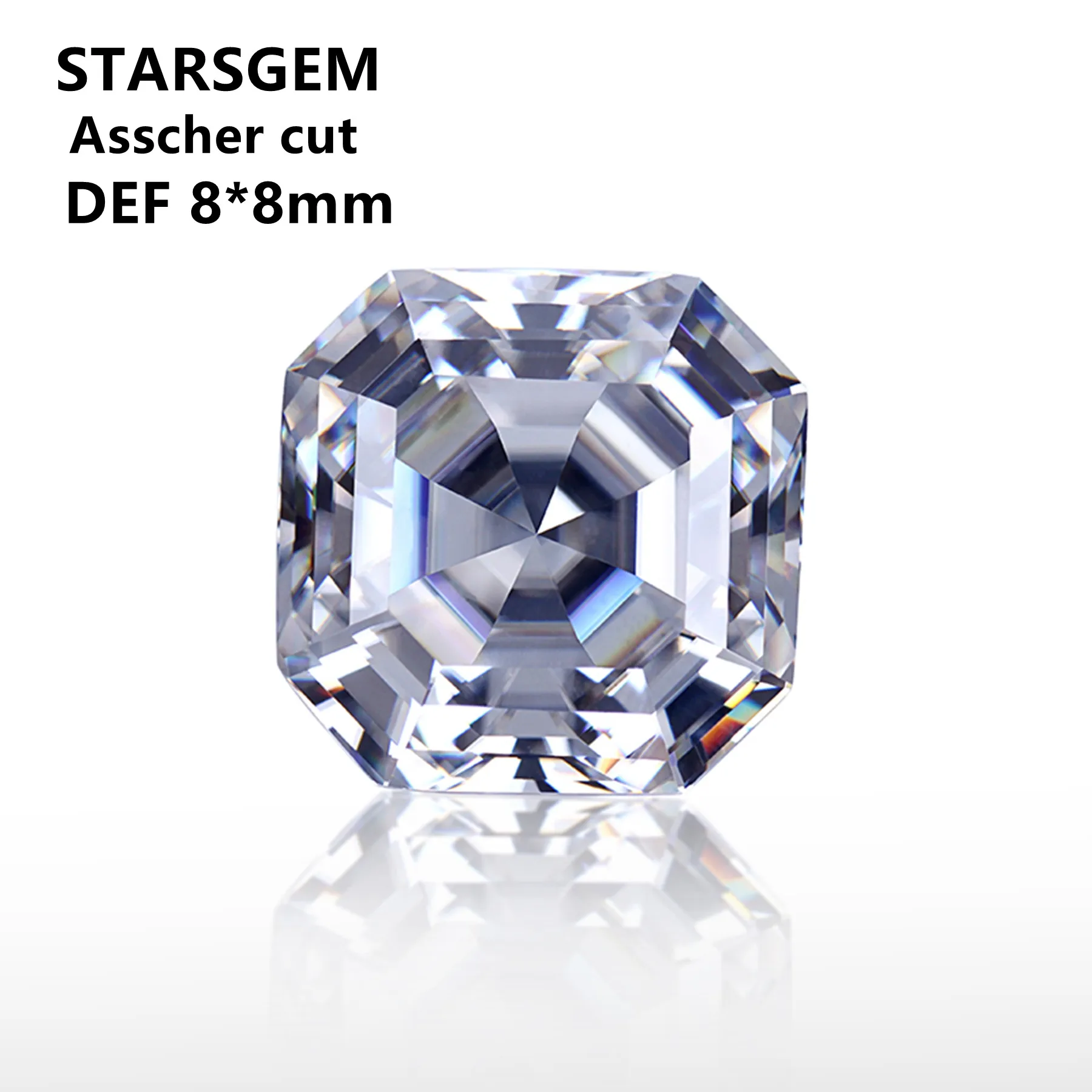 Clear White Octagon Asscher Cut 8x8mm EF Color Moissanites Diamond For Jewelry Rings.
Clear White Octagon Asscher Cut 8x8mm EF Color Moissanites Diamond For Jewelry Rings.