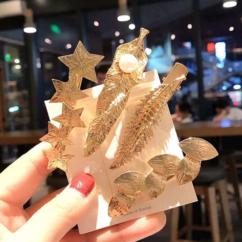 Fashion Metal Leaves Hairclip for Women Geometric Hairpin Hair Accessories Vintage
Fashion Metal Leaves Hairclip for Women Geometric Hairpin Hair Accessories Vintage