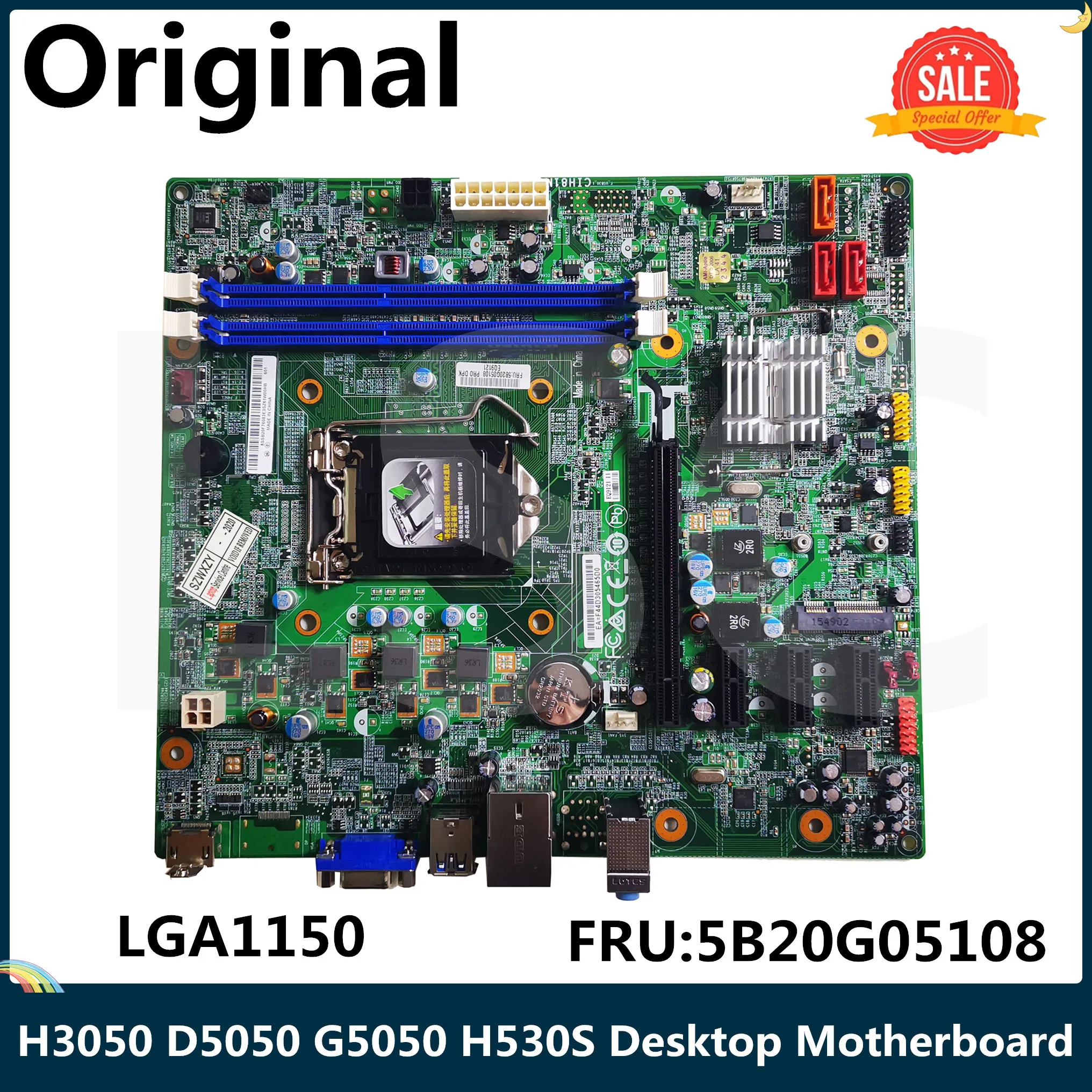 Материнская плата LSC для Lenovo H3050 D5050 G5050 H530S H81H3-LM в 1 0 LGA1150 DDR3 5B20G05108 100% тестирование |