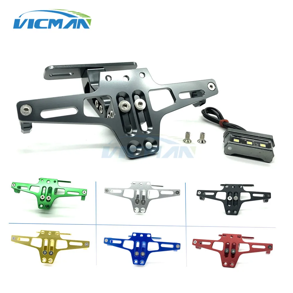 CNC Aluminum Universal White LED Light Multi-Angle Motorcycle Rear License Plate Mount Holder Frame for Honda YAMAHA SUZUKI
CNC Aluminum Universal White LED Light Multi-Angle Motorcycle Rear License Plate Mount Holder Frame for Honda YAMAHA SUZUKI