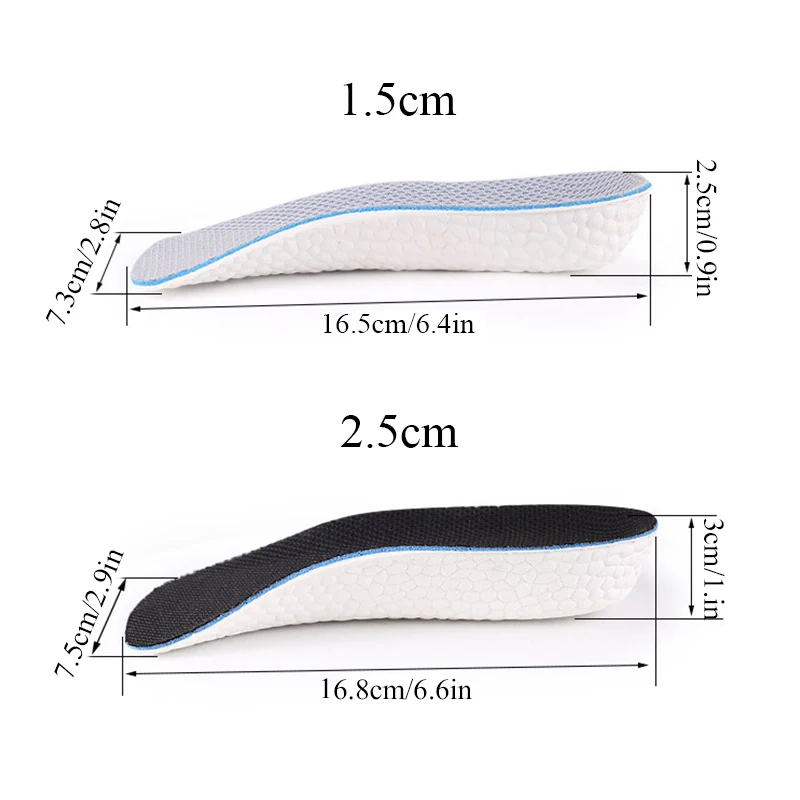 New Arch Support Increase Height Insoles Light Weight Soft Elastic Lift for Men Women Shoes Pads 1.5CM 2.5CM Heighten Lift
New Arch Support Increase Height Insoles Light Weight Soft Elastic Lift for Men Women Shoes Pads 1.5CM 2.5CM Heighten Lift