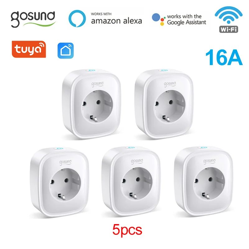 Tuya Gosund 16A EU Smart Wifi Power Plug With Power Monitor Smart Home Wifi Wireless Socket Outlet Works With Alexa Google Alice
Tuya Gosund 16A EU Smart Wifi Power Plug With Power Monitor Smart Home Wifi Wireless Socket Outlet Works With Alexa Google Alice